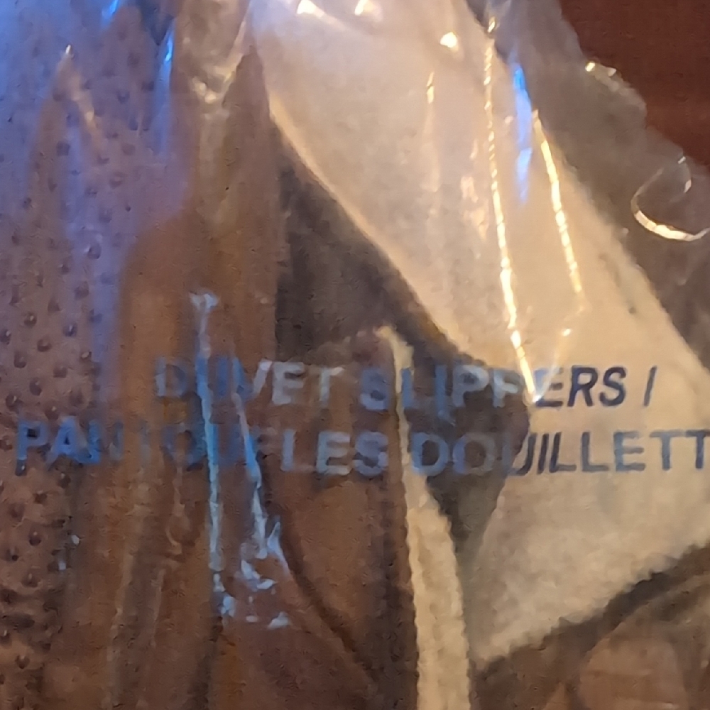 Brown and Cream Duvet Slippers